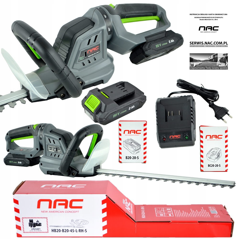 Akumulátorové elektrické nožnice NAC 45,5 cm 20 V